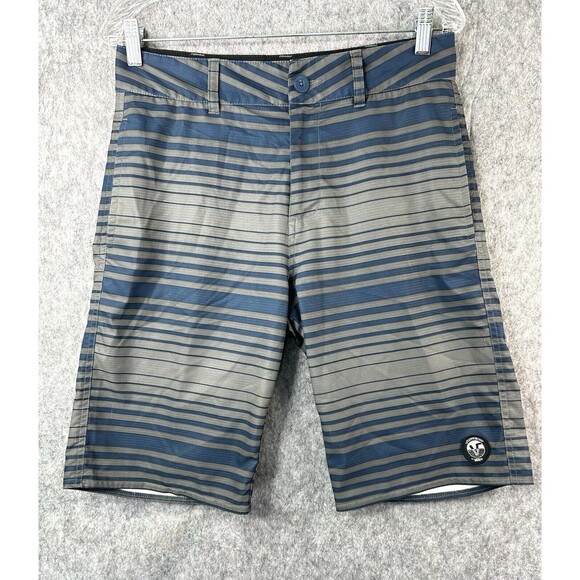 Vans Vanphibian Series Shorts Men’s 30 Gray Black Striped Chino Outdoor Casual - Picture 1 of 8